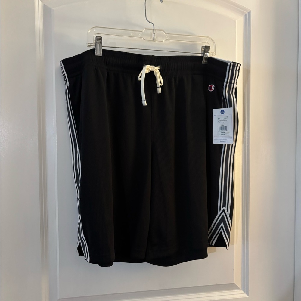 Champion Men’s Black Athletic Shorts with Side Stripe so XXL